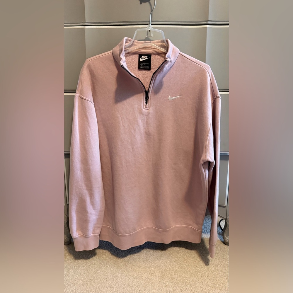 Nike Women’s  Light Pink Half-Zip Sweatshirt